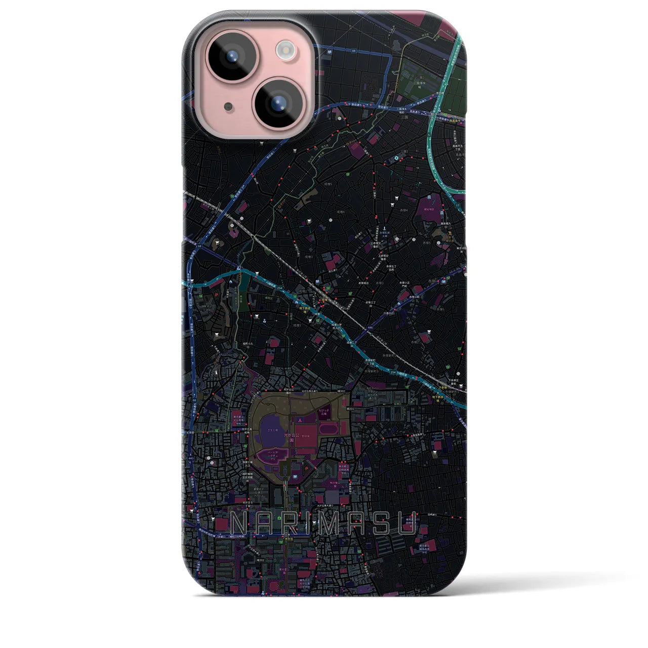 【成増(東京都)】地図柄iPhoneケース(バックカバータイプ)