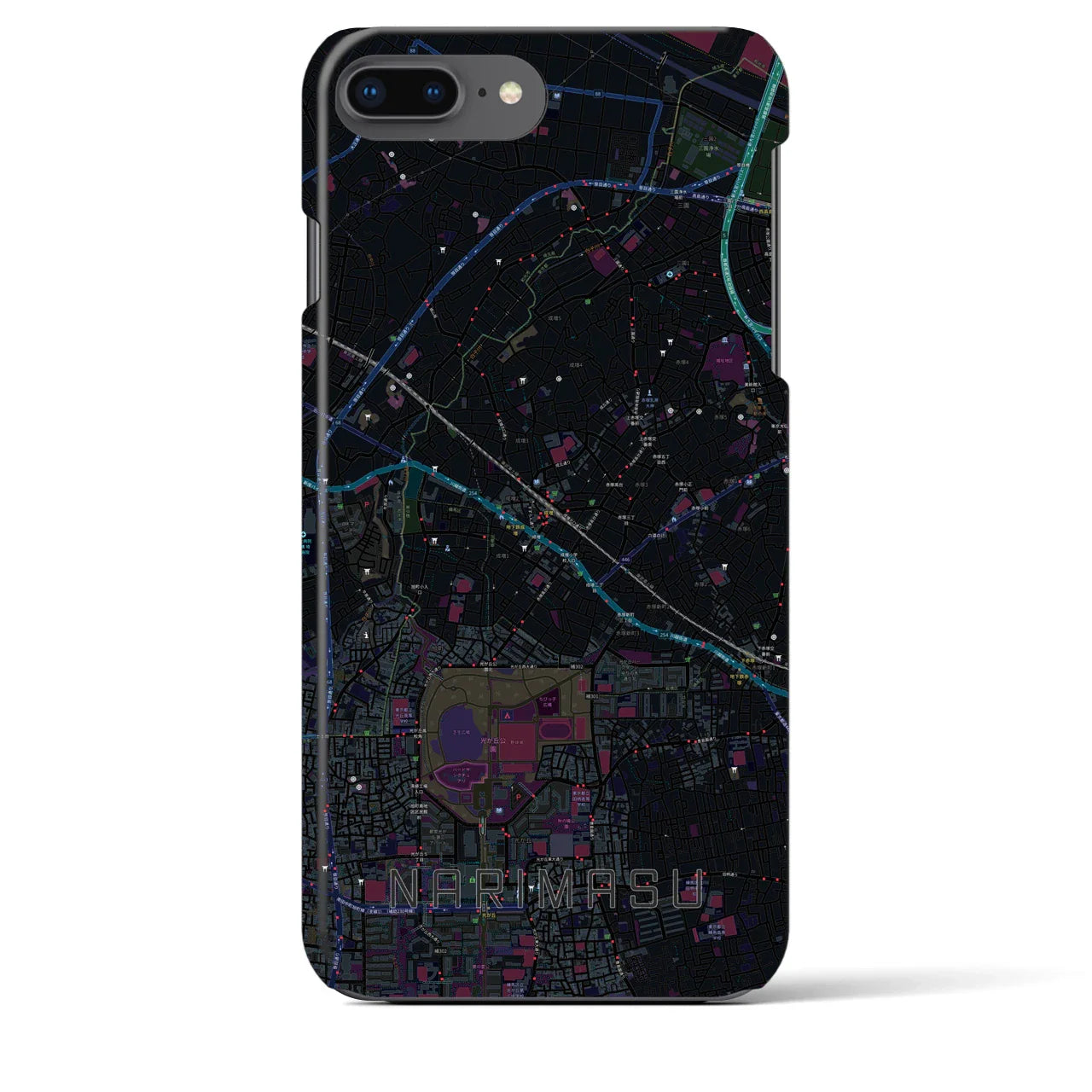 【成増(東京都)】地図柄iPhoneケース(バックカバータイプ)