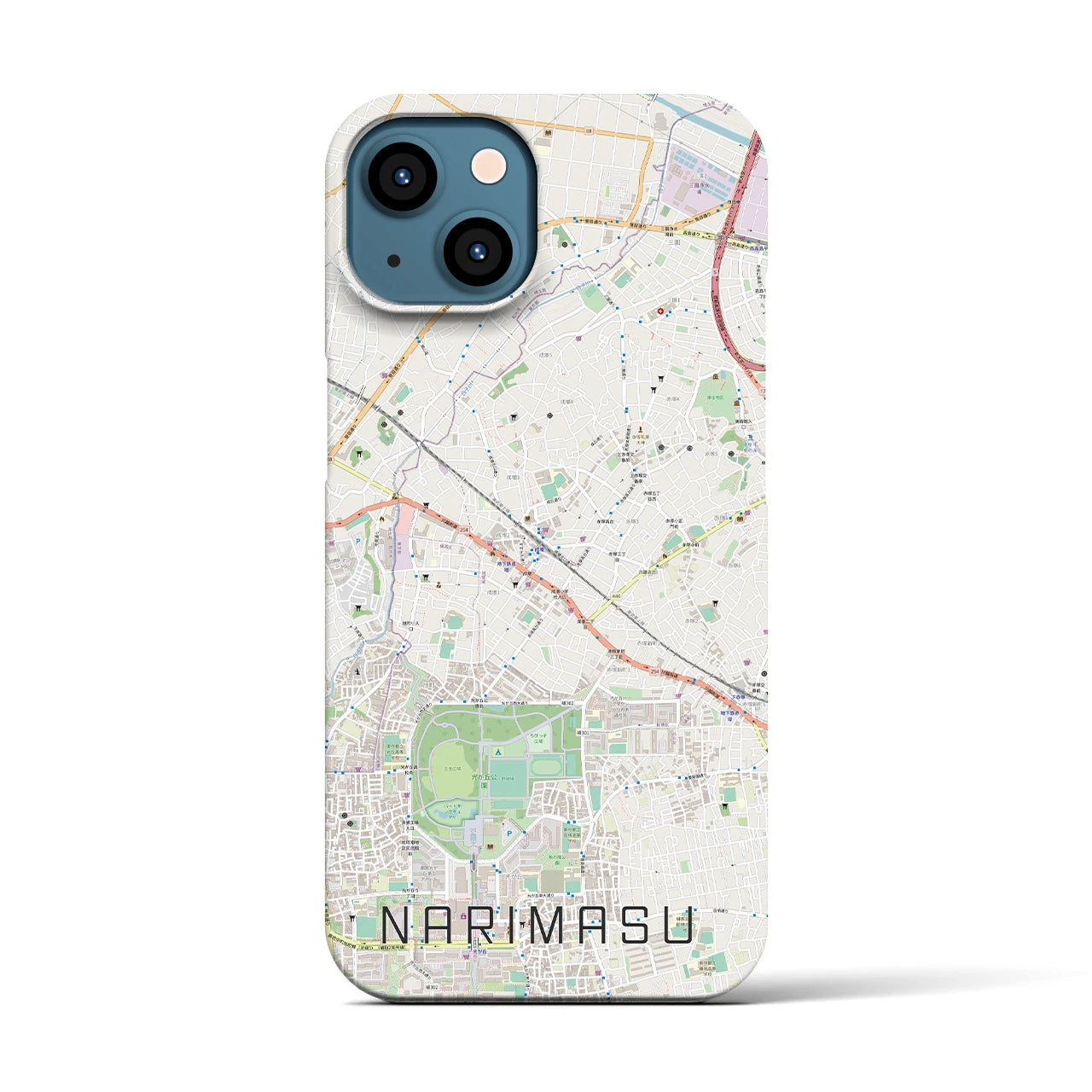 【成増(東京都)】地図柄iPhoneケース(バックカバータイプ)