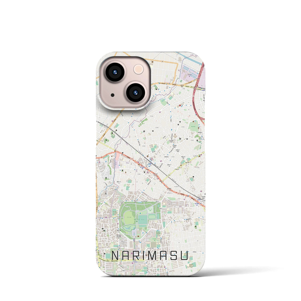 【成増(東京都)】地図柄iPhoneケース(バックカバータイプ)
