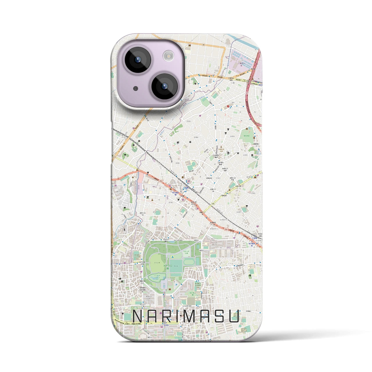 【成増(東京都)】地図柄iPhoneケース(バックカバータイプ)