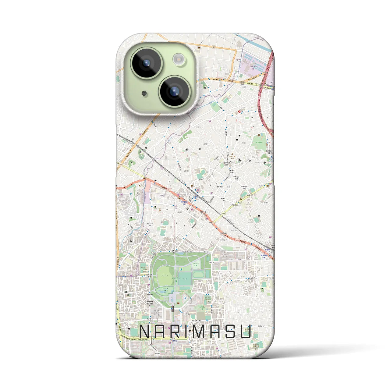 【成増(東京都)】地図柄iPhoneケース(バックカバータイプ)