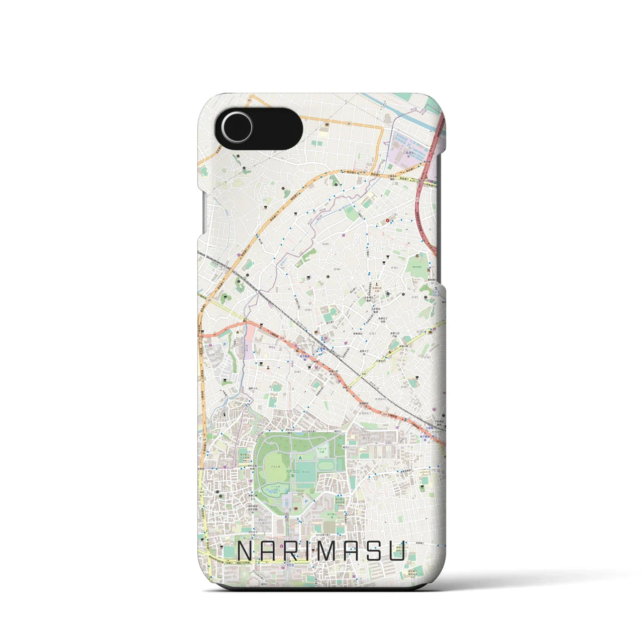 【成増(東京都)】地図柄iPhoneケース(バックカバータイプ)