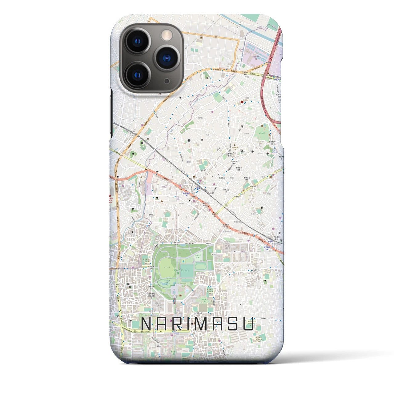【成増(東京都)】地図柄iPhoneケース(バックカバータイプ)