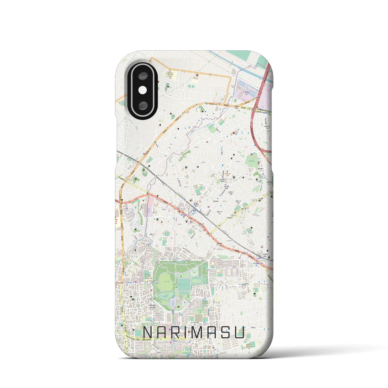 【成増(東京都)】地図柄iPhoneケース(バックカバータイプ)