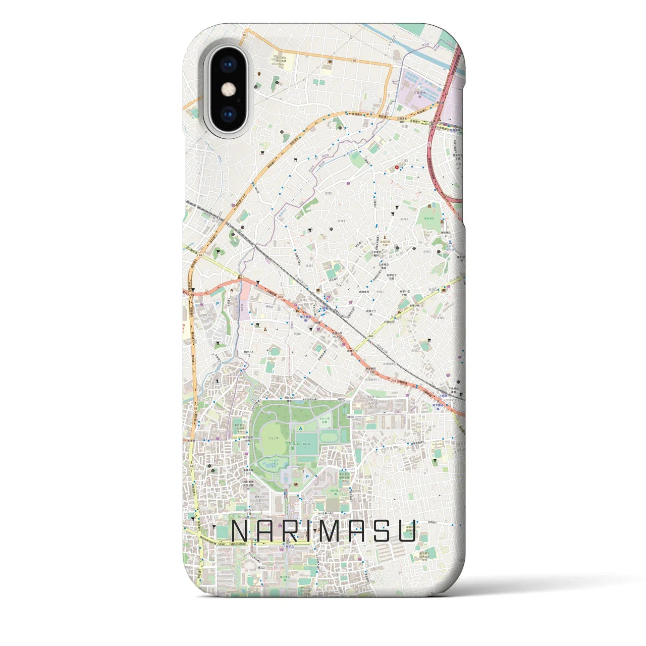 【成増(東京都)】地図柄iPhoneケース(バックカバータイプ)