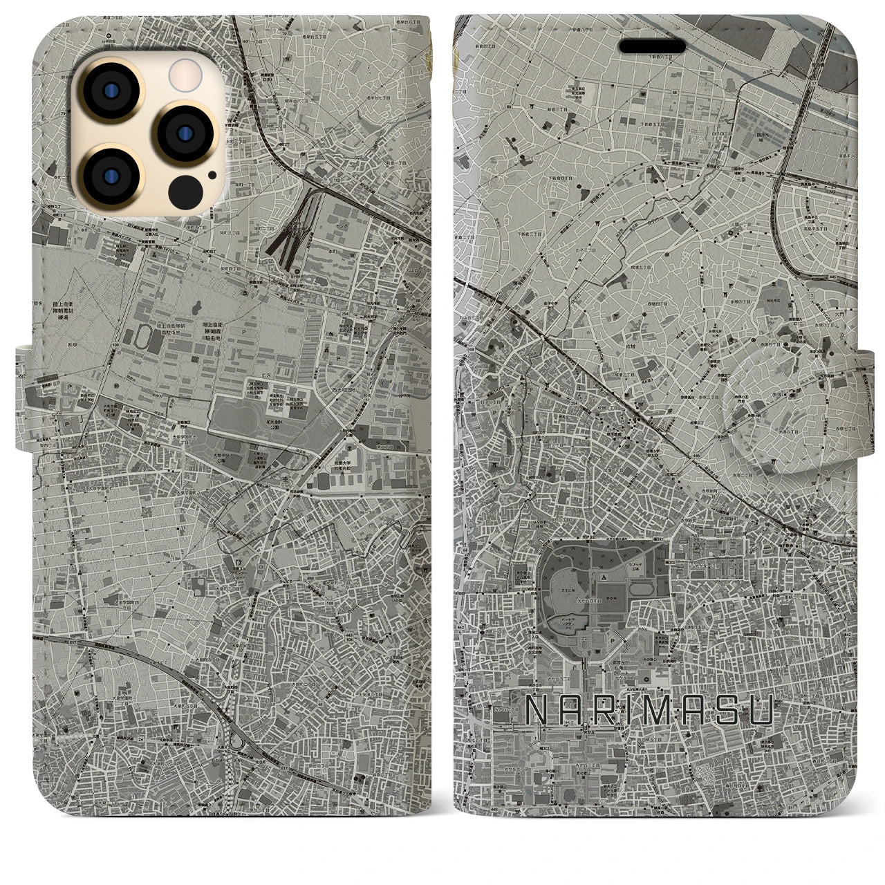 【成増(東京都)】地図柄iPhoneケース(手帳タイプ)