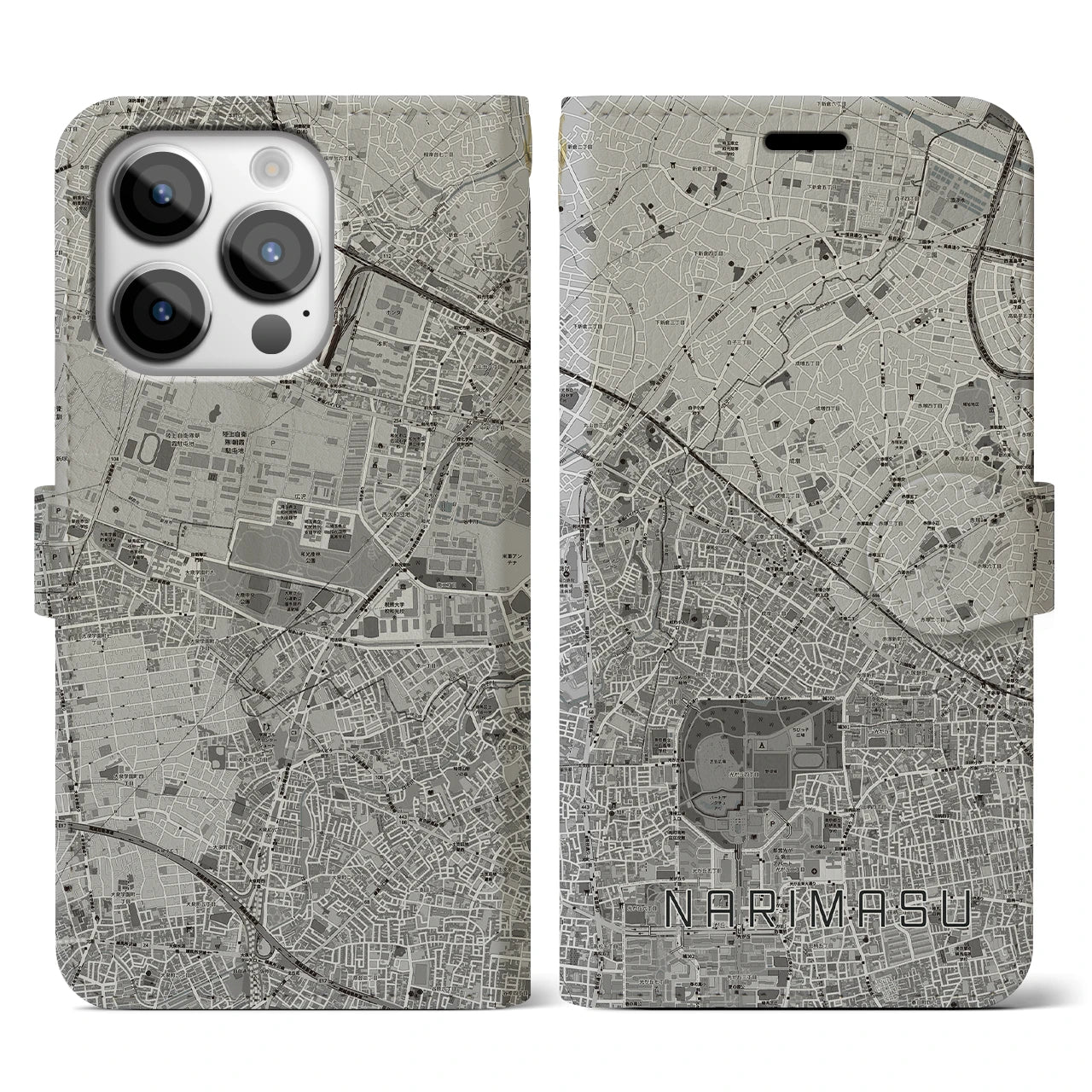 【成増(東京都)】地図柄iPhoneケース(手帳タイプ)