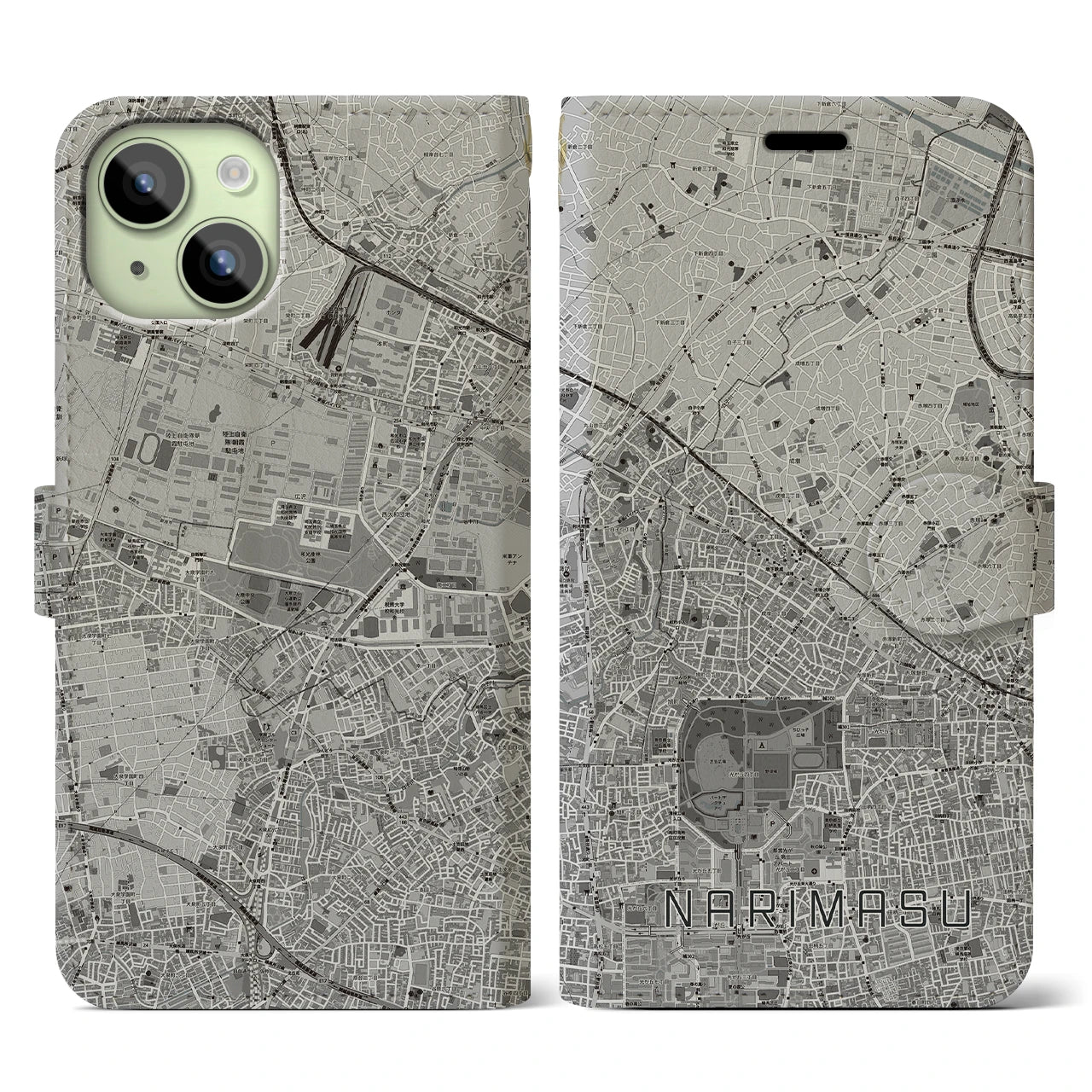 【成増(東京都)】地図柄iPhoneケース(手帳タイプ)
