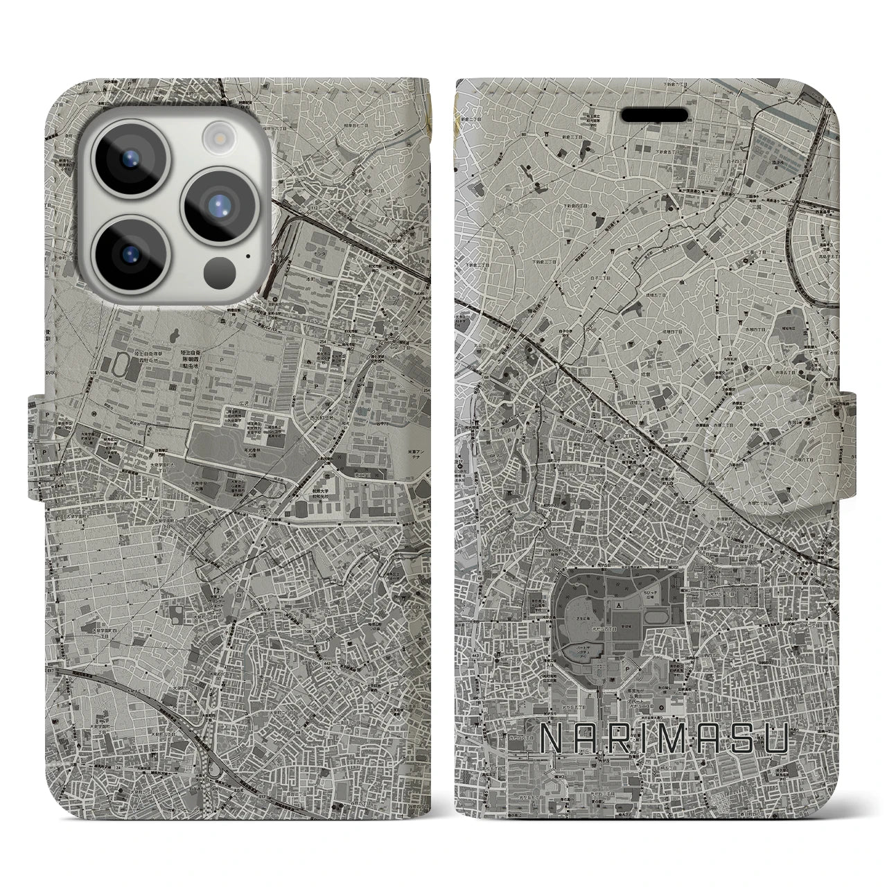 【成増(東京都)】地図柄iPhoneケース(手帳タイプ)