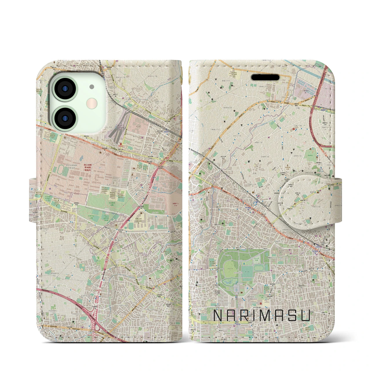 【成増(東京都)】地図柄iPhoneケース(手帳タイプ)