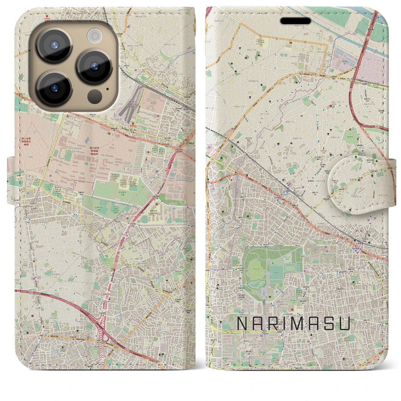 【成増(東京都)】地図柄iPhoneケース(手帳タイプ)