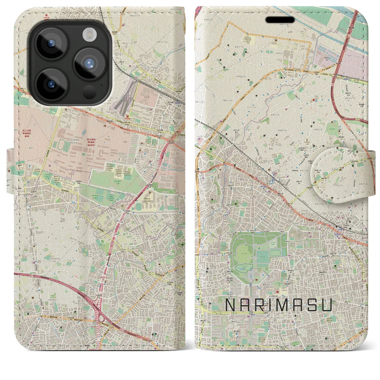 【成増(東京都)】地図柄iPhoneケース(手帳タイプ)