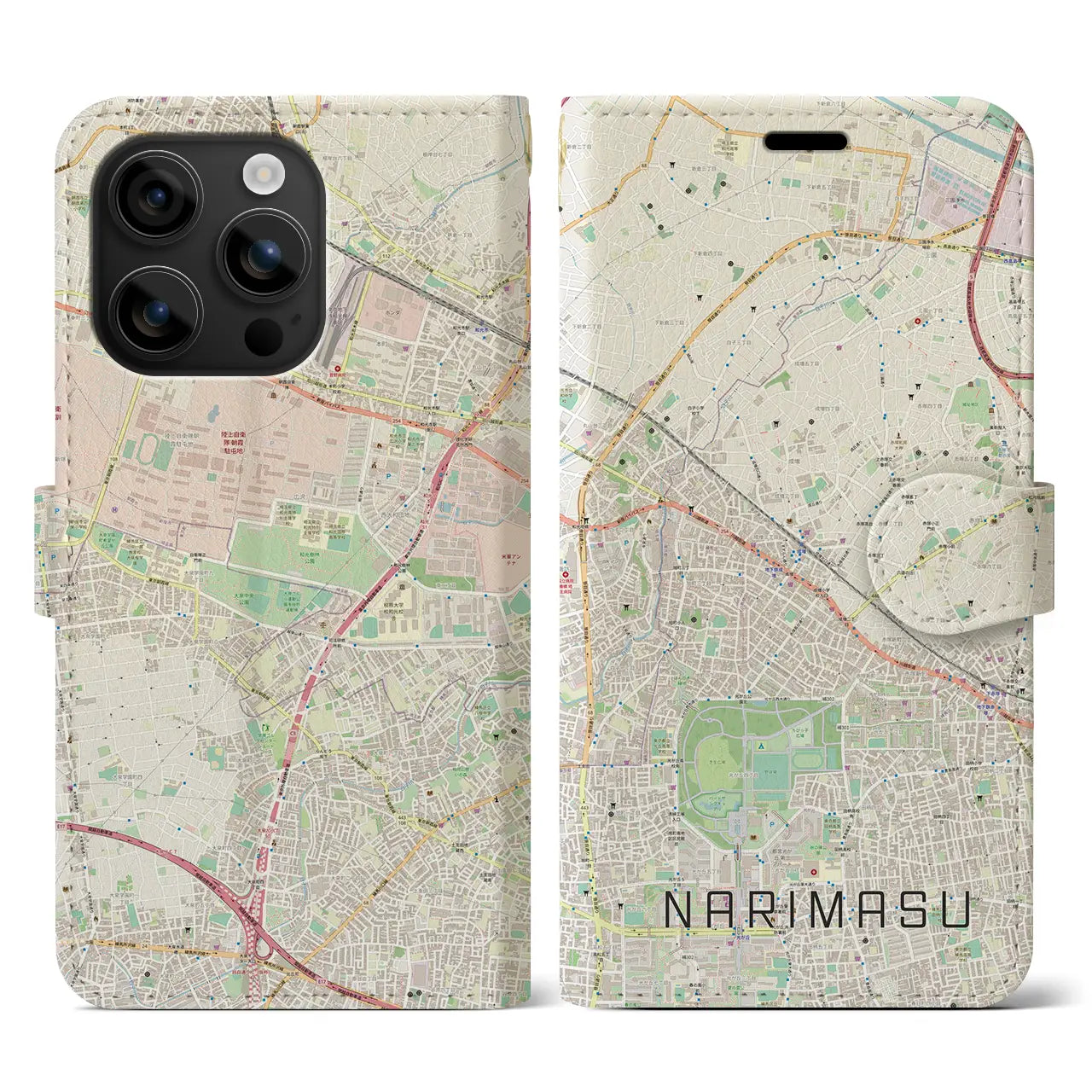 【成増(東京都)】地図柄iPhoneケース(手帳タイプ)