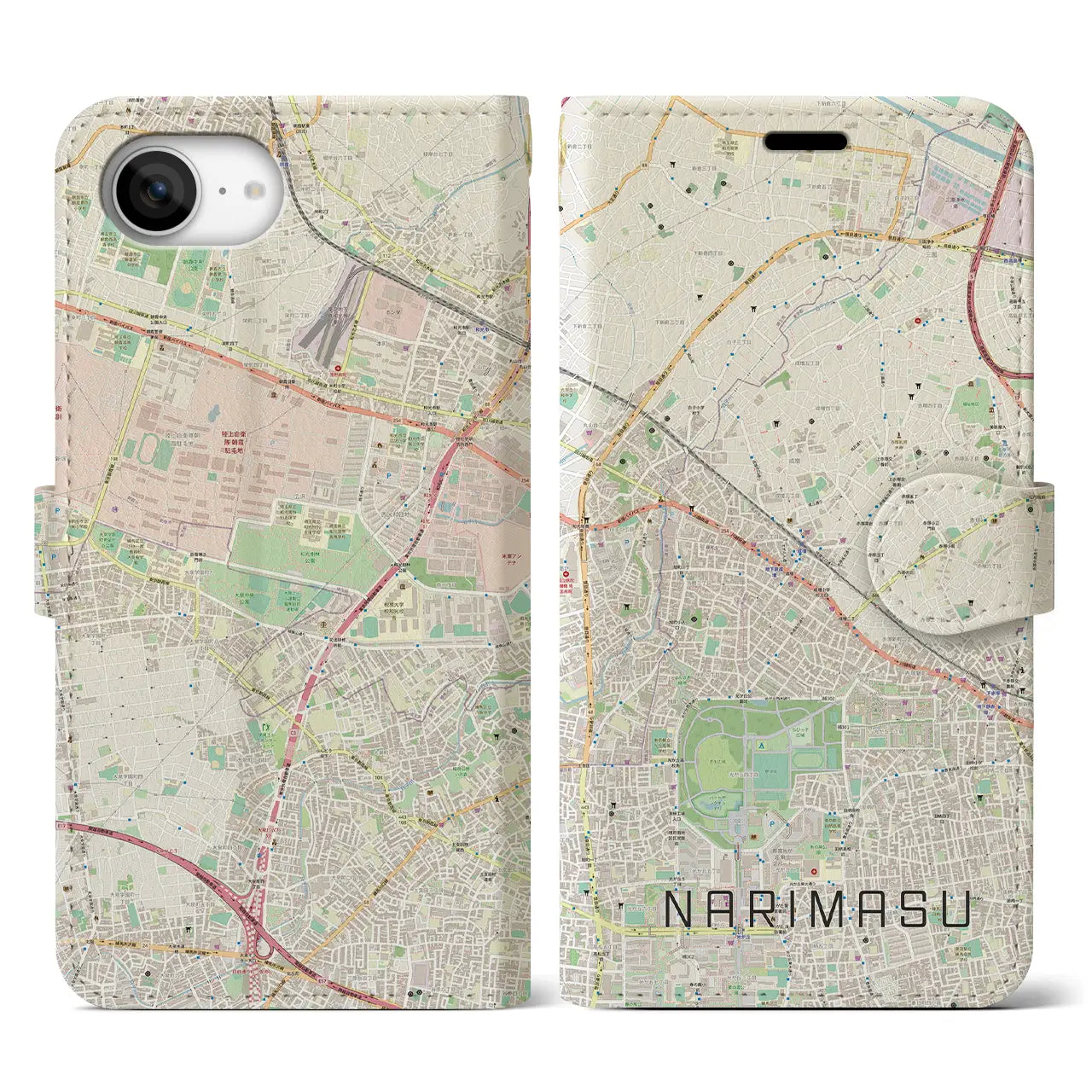 【成増(東京都)】地図柄iPhoneケース(手帳タイプ)