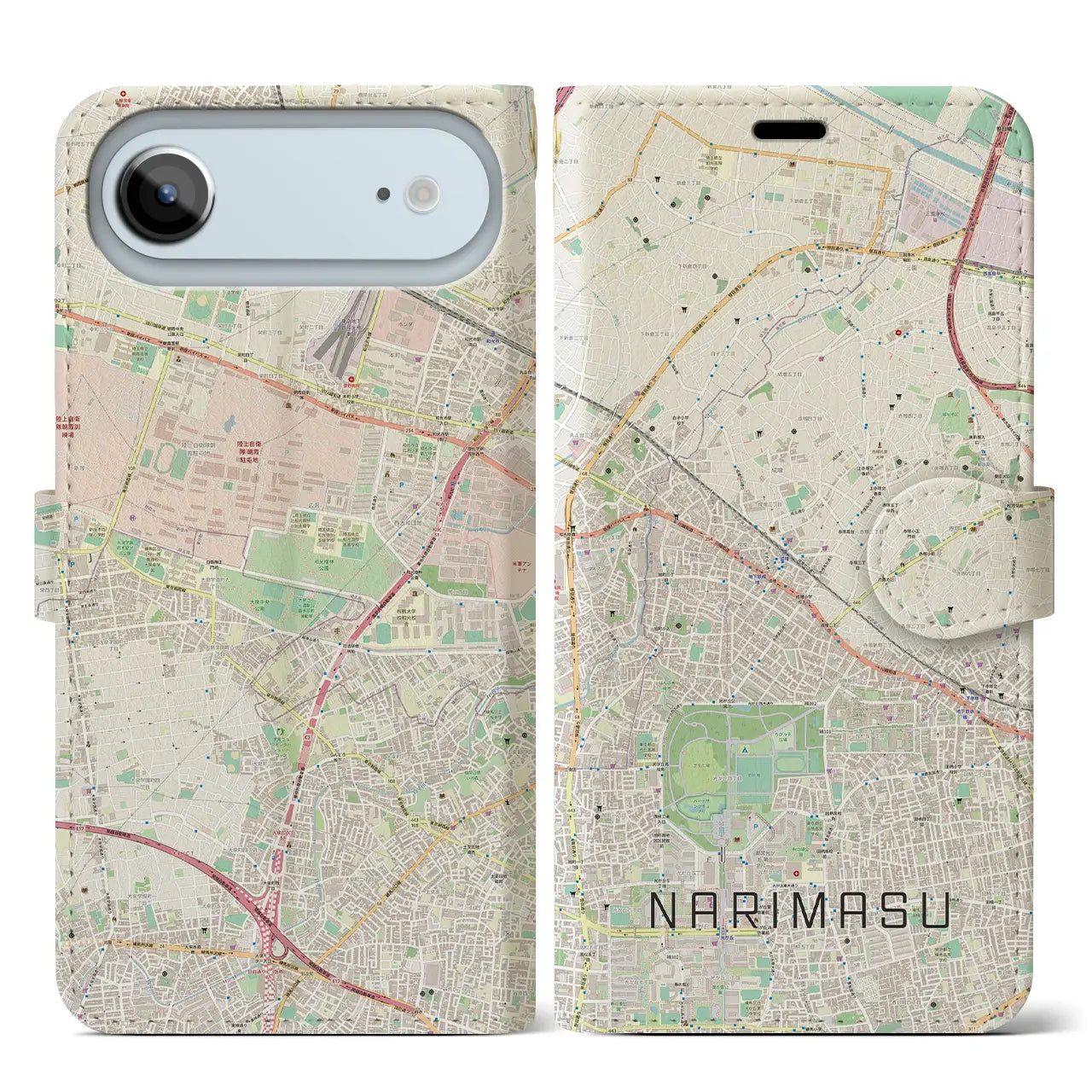 【成増(東京都)】地図柄iPhoneケース(手帳タイプ)