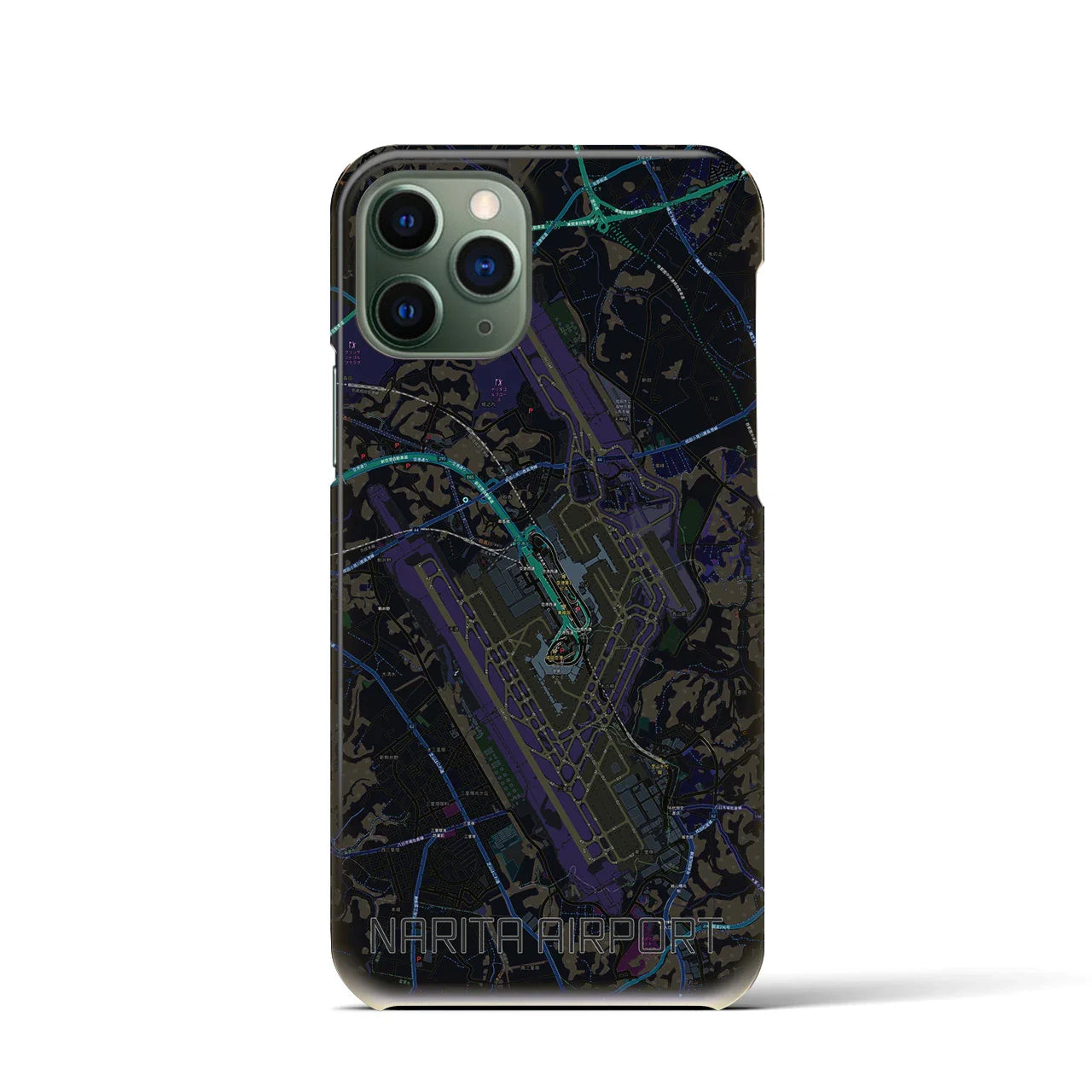 【成田空港(千葉県)】地図柄iPhoneケース(バックカバータイプ)