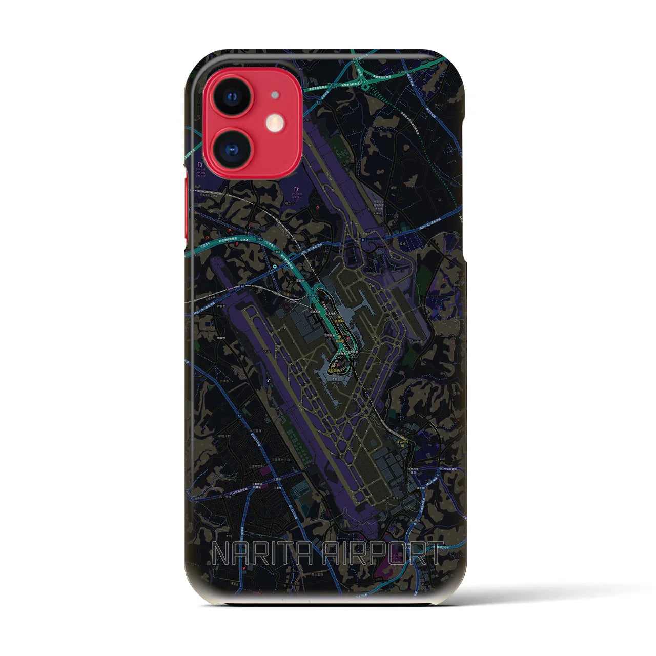 【成田空港(千葉県)】地図柄iPhoneケース(バックカバータイプ)