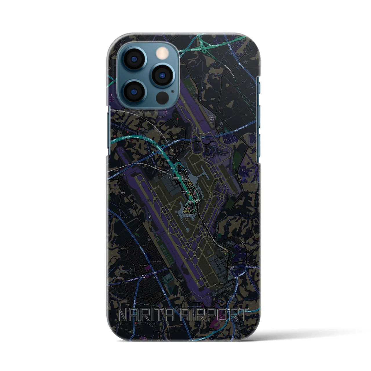 【成田空港(千葉県)】地図柄iPhoneケース(バックカバータイプ)