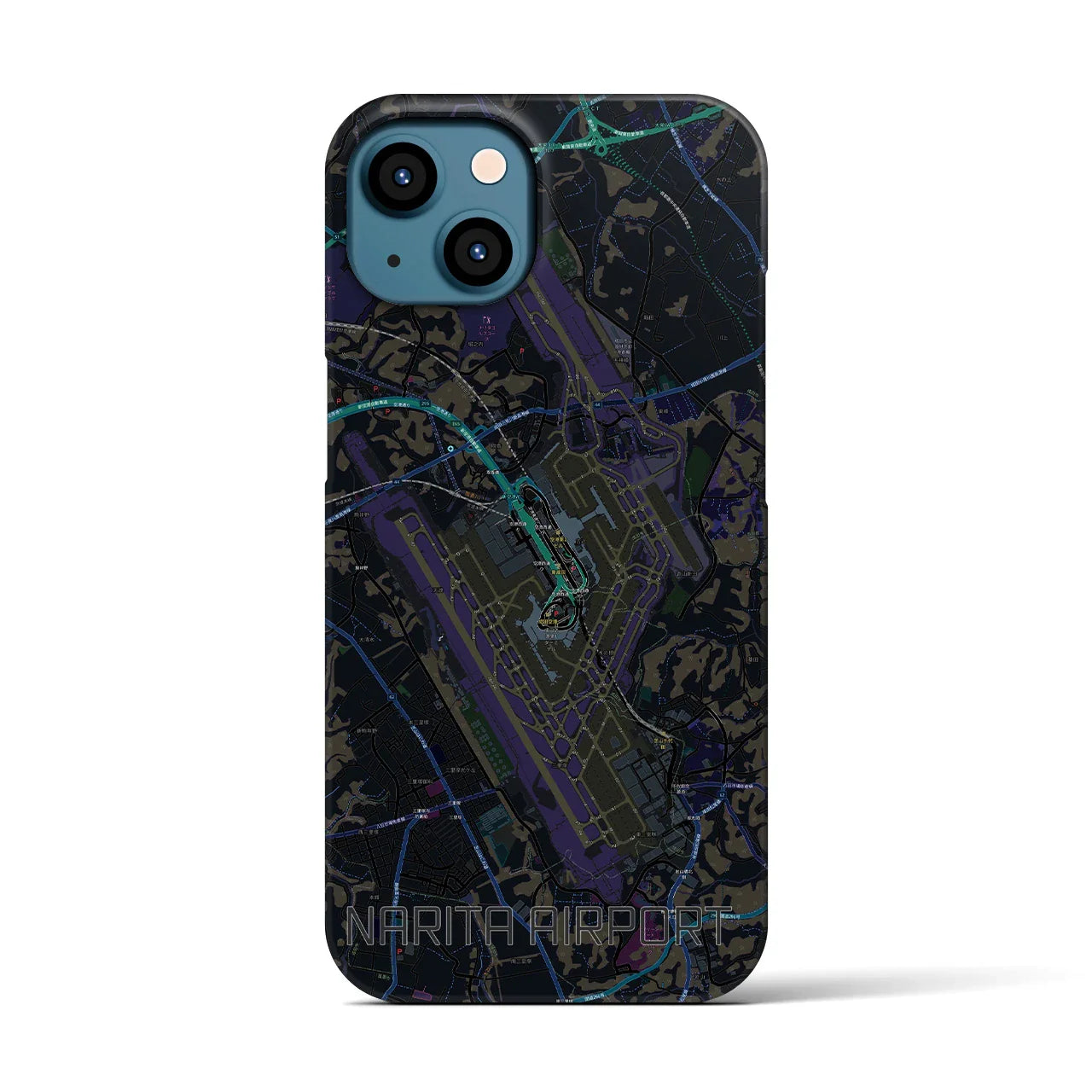 【成田空港(千葉県)】地図柄iPhoneケース(バックカバータイプ)