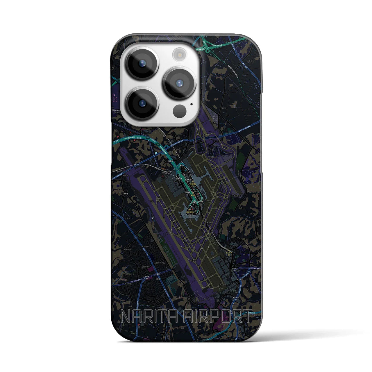 【成田空港(千葉県)】地図柄iPhoneケース(バックカバータイプ)