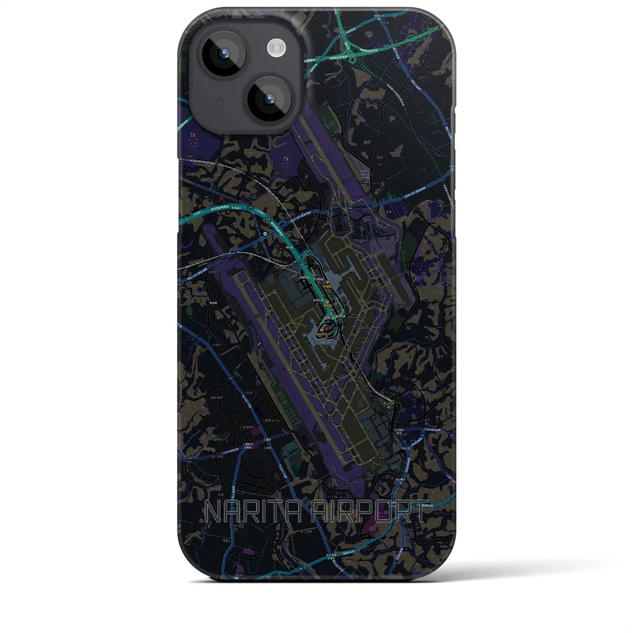 【成田空港(千葉県)】地図柄iPhoneケース(バックカバータイプ)