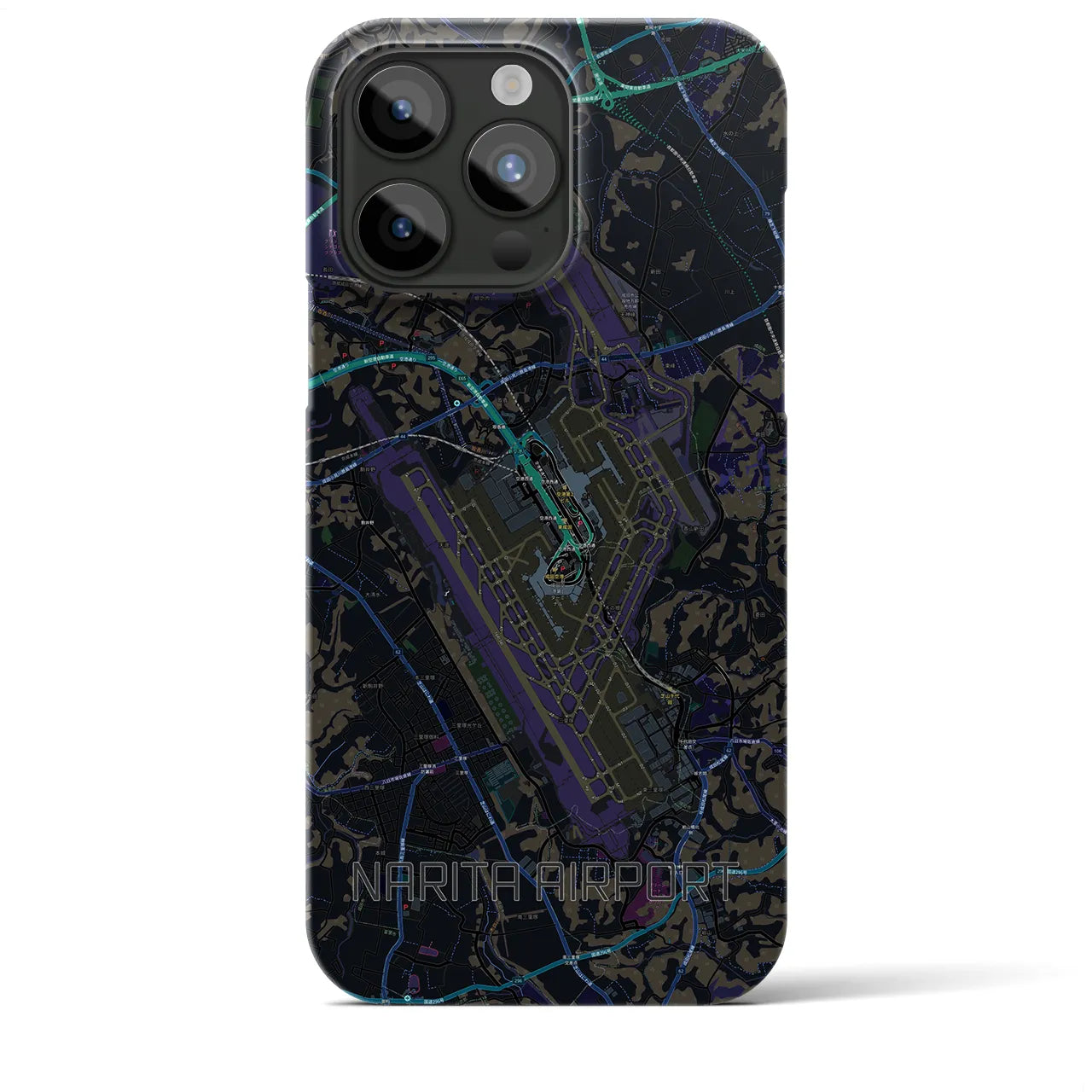 【成田空港(千葉県)】地図柄iPhoneケース(バックカバータイプ)