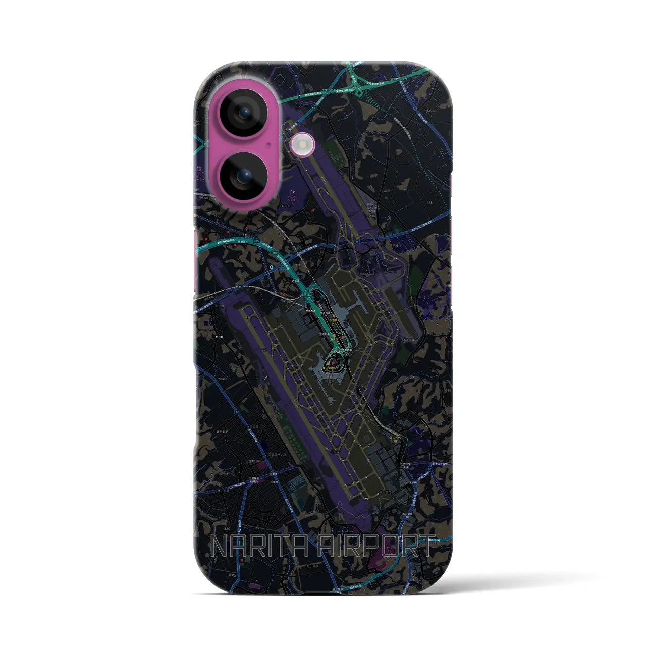 【成田空港(千葉県)】地図柄iPhoneケース(バックカバータイプ)