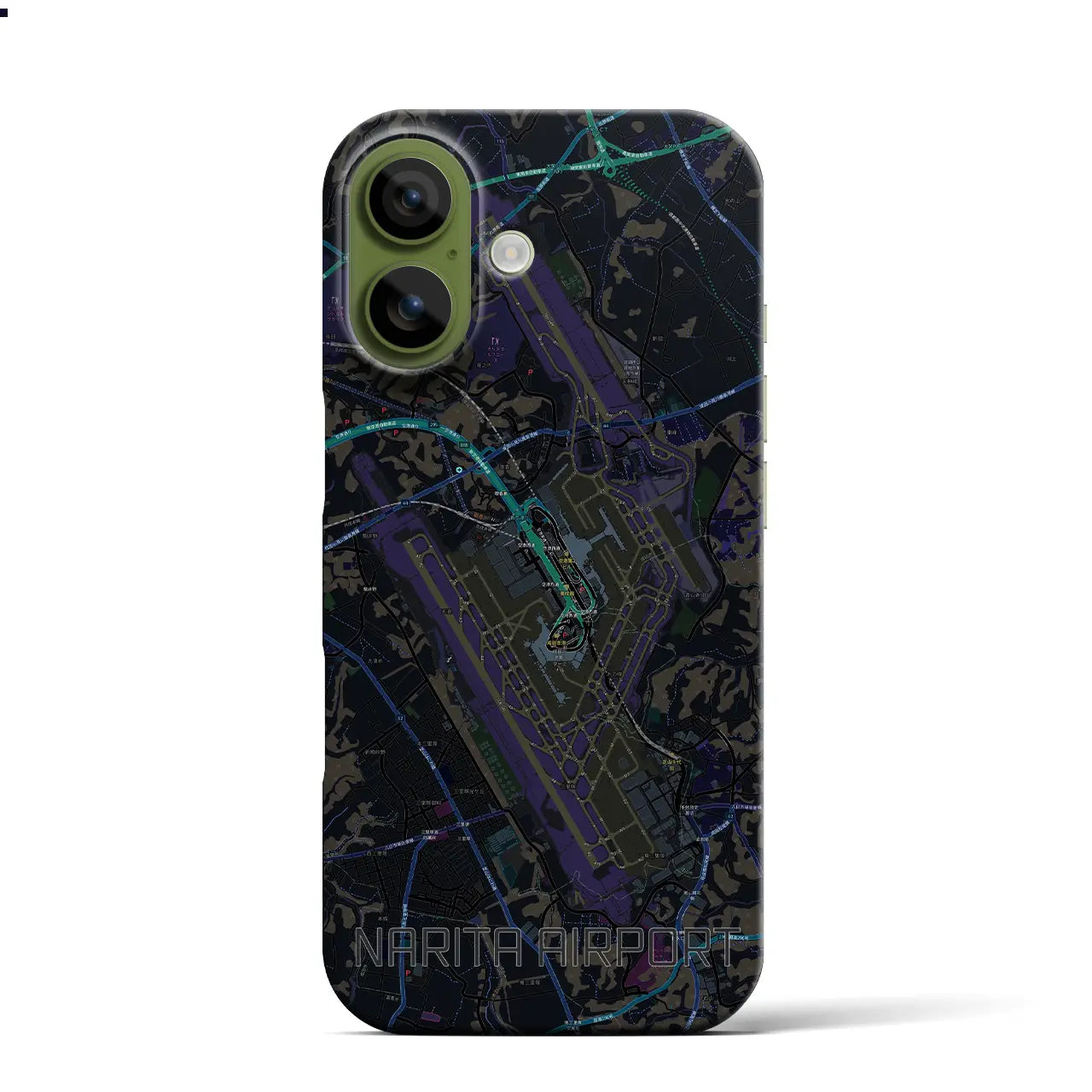 【成田空港(千葉県)】地図柄iPhoneケース(バックカバータイプ)