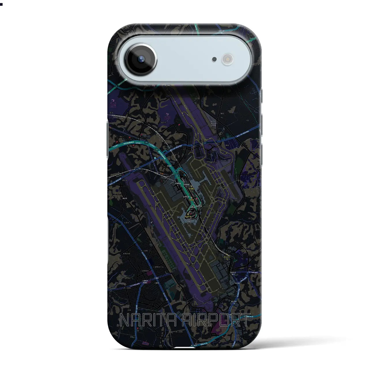 【成田空港(千葉県)】地図柄iPhoneケース(バックカバータイプ)