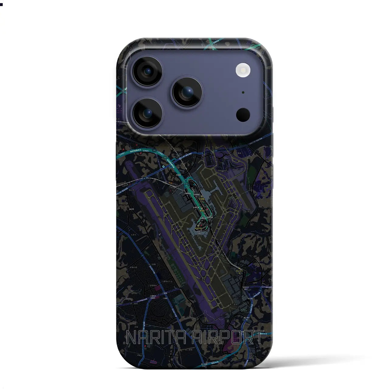 【成田空港(千葉県)】地図柄iPhoneケース(バックカバータイプ)