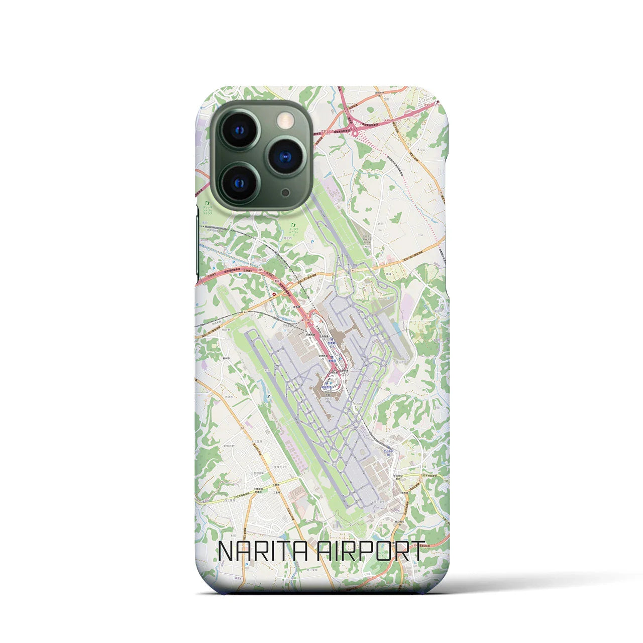【成田空港(千葉県)】地図柄iPhoneケース(バックカバータイプ)