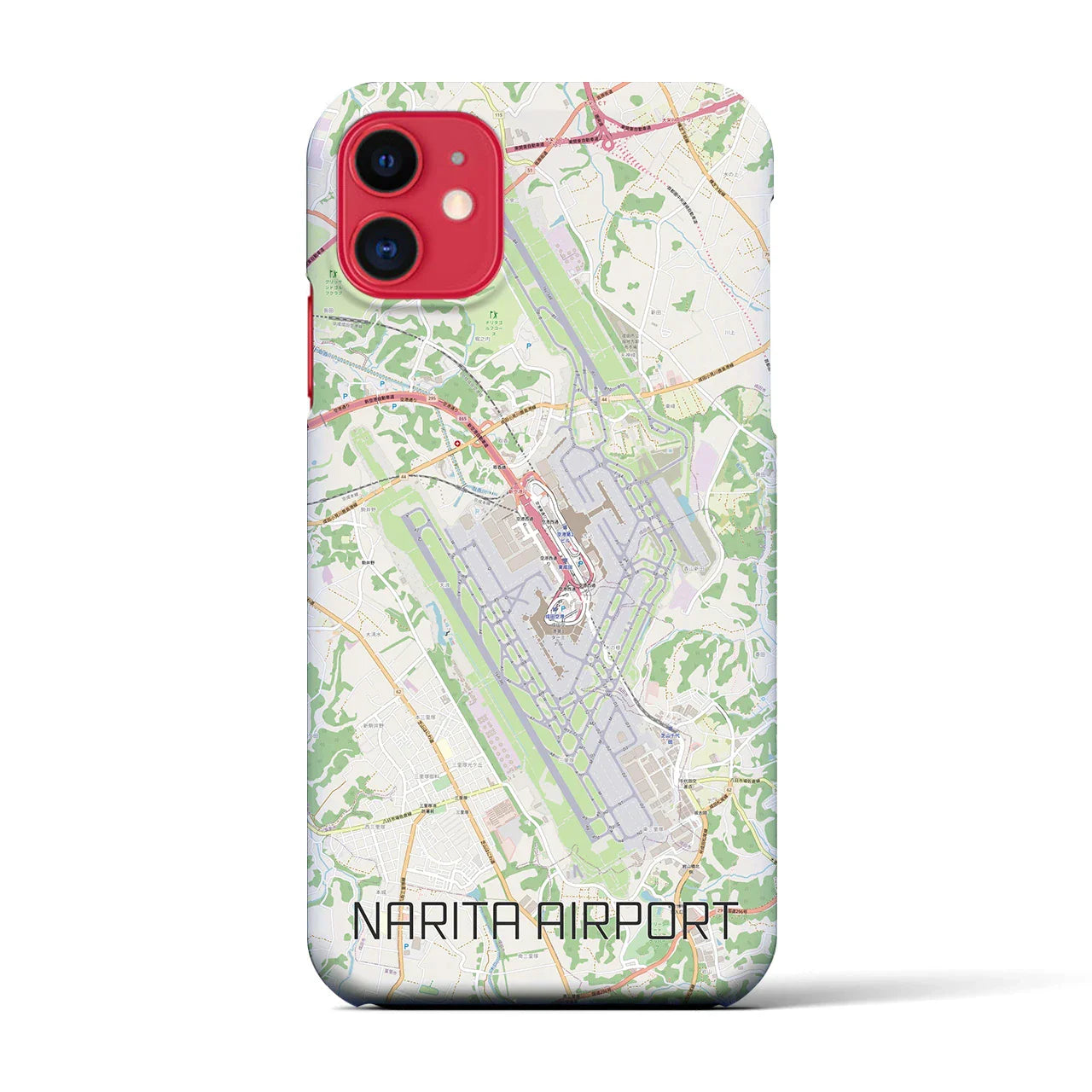 【成田空港(千葉県)】地図柄iPhoneケース(バックカバータイプ)