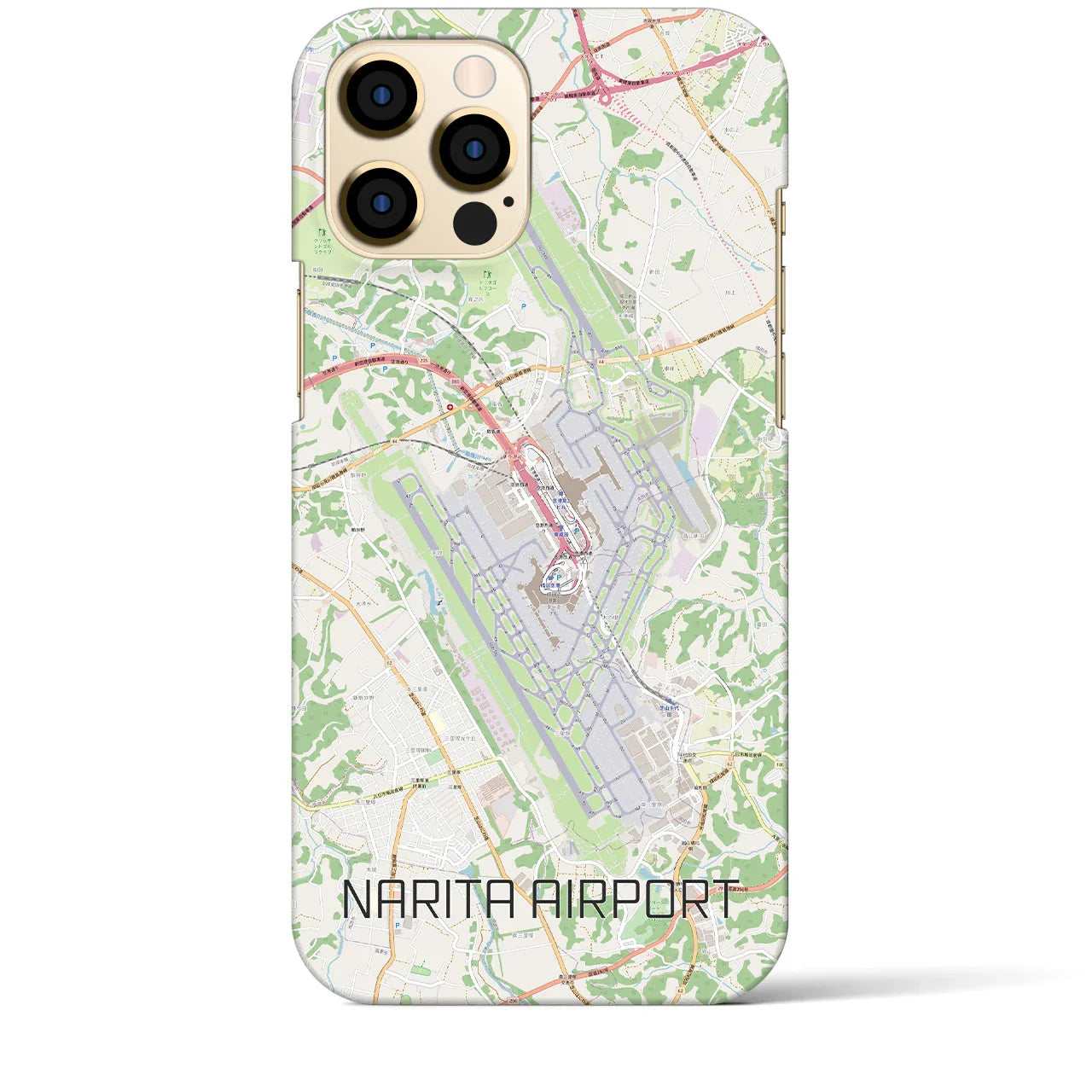 【成田空港(千葉県)】地図柄iPhoneケース(バックカバータイプ)