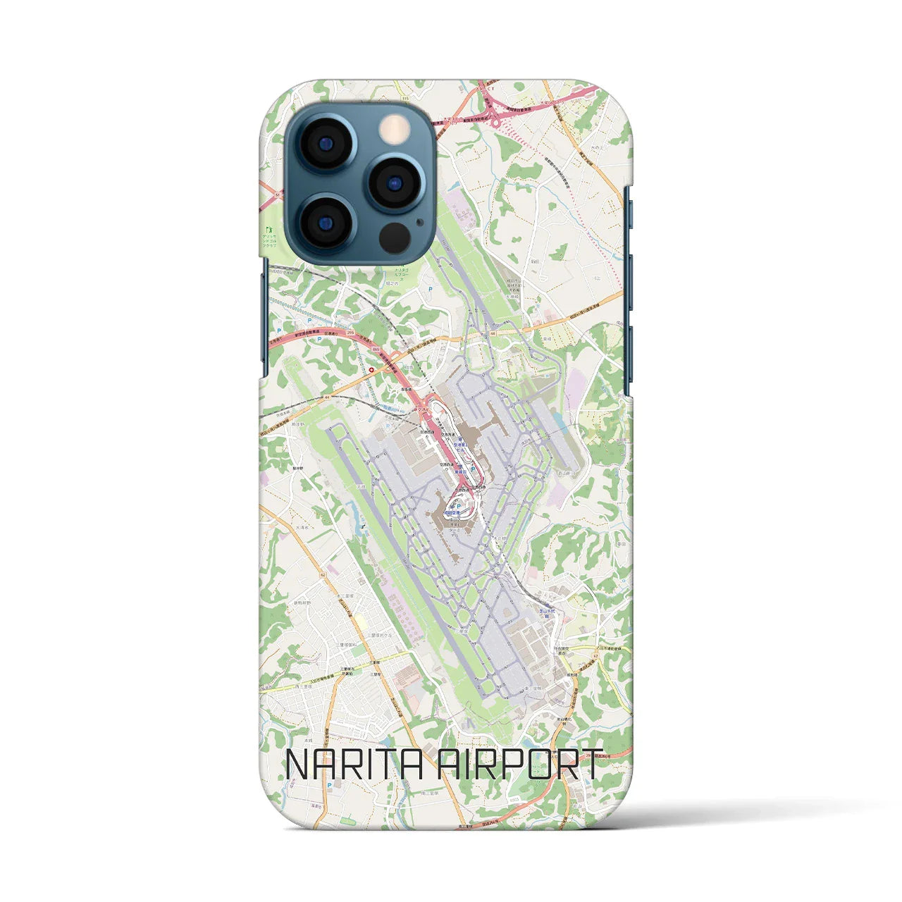 【成田空港(千葉県)】地図柄iPhoneケース(バックカバータイプ)