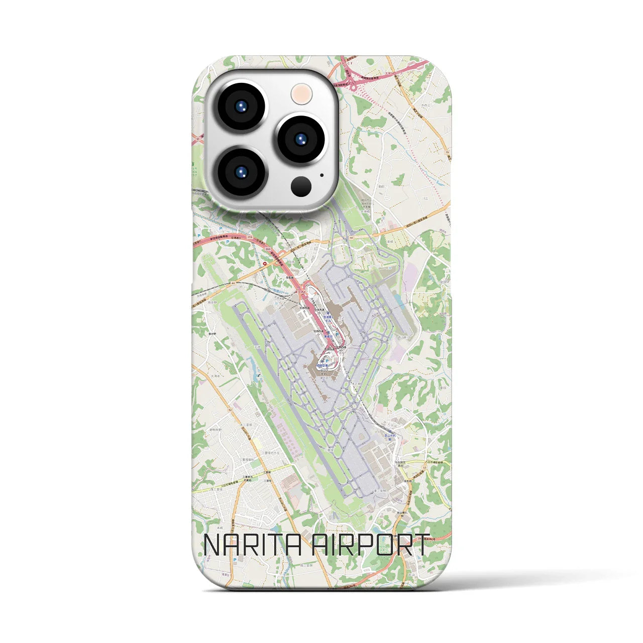 【成田空港(千葉県)】地図柄iPhoneケース(バックカバータイプ)