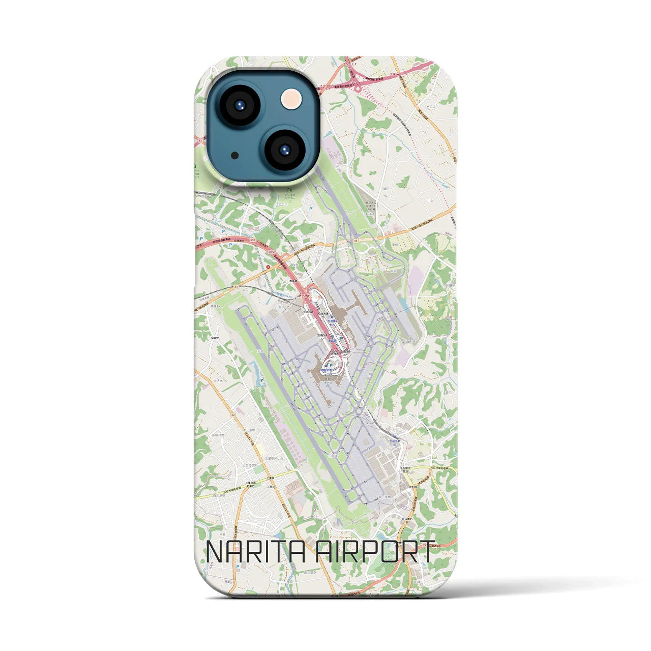 【成田空港(千葉県)】地図柄iPhoneケース(バックカバータイプ)