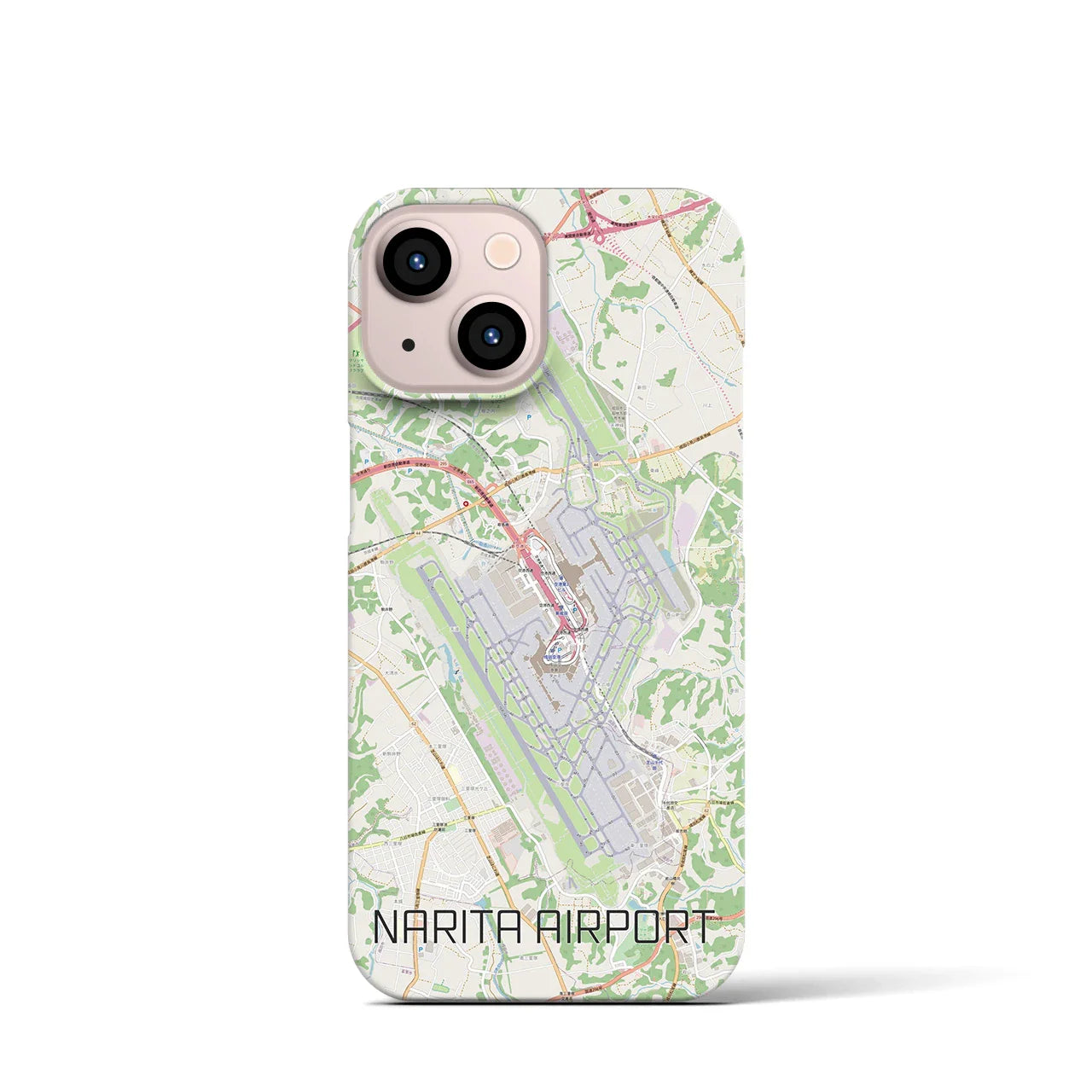 【成田空港(千葉県)】地図柄iPhoneケース(バックカバータイプ)