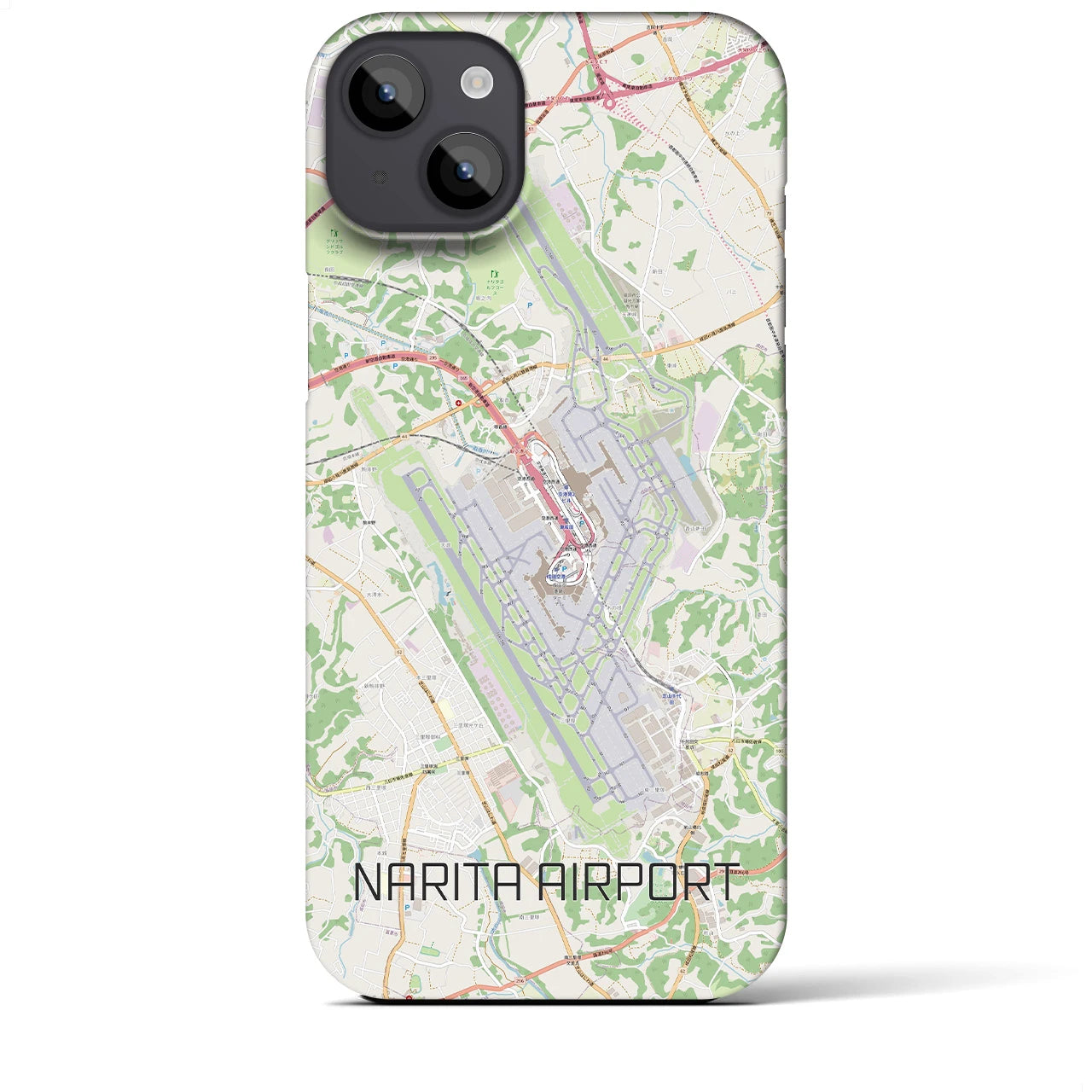 【成田空港(千葉県)】地図柄iPhoneケース(バックカバータイプ)