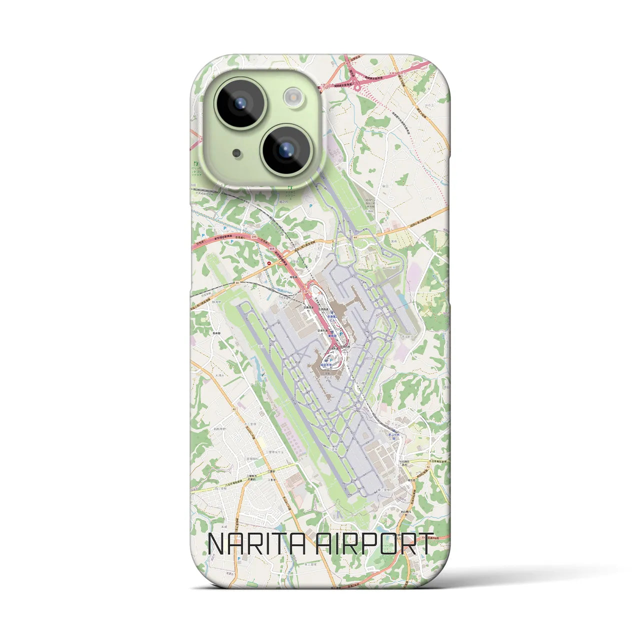 【成田空港(千葉県)】地図柄iPhoneケース(バックカバータイプ)