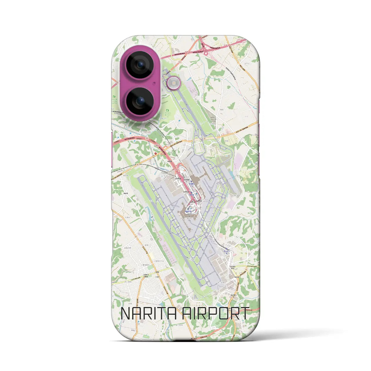【成田空港(千葉県)】地図柄iPhoneケース(バックカバータイプ)