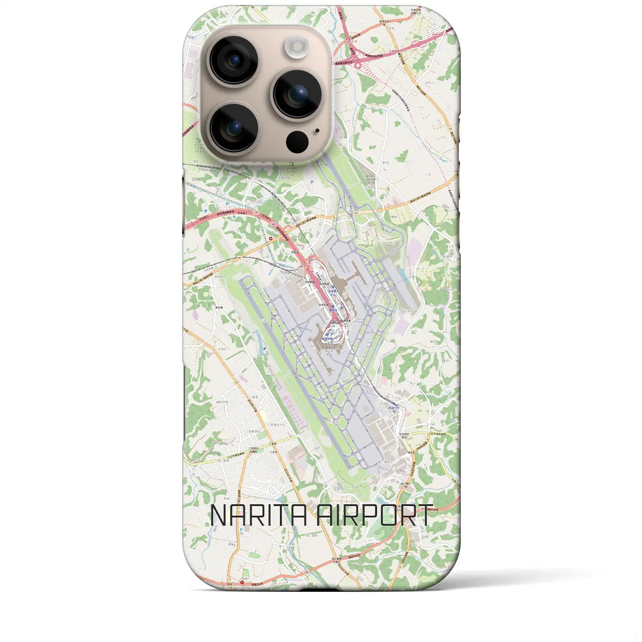 【成田空港(千葉県)】地図柄iPhoneケース(バックカバータイプ)