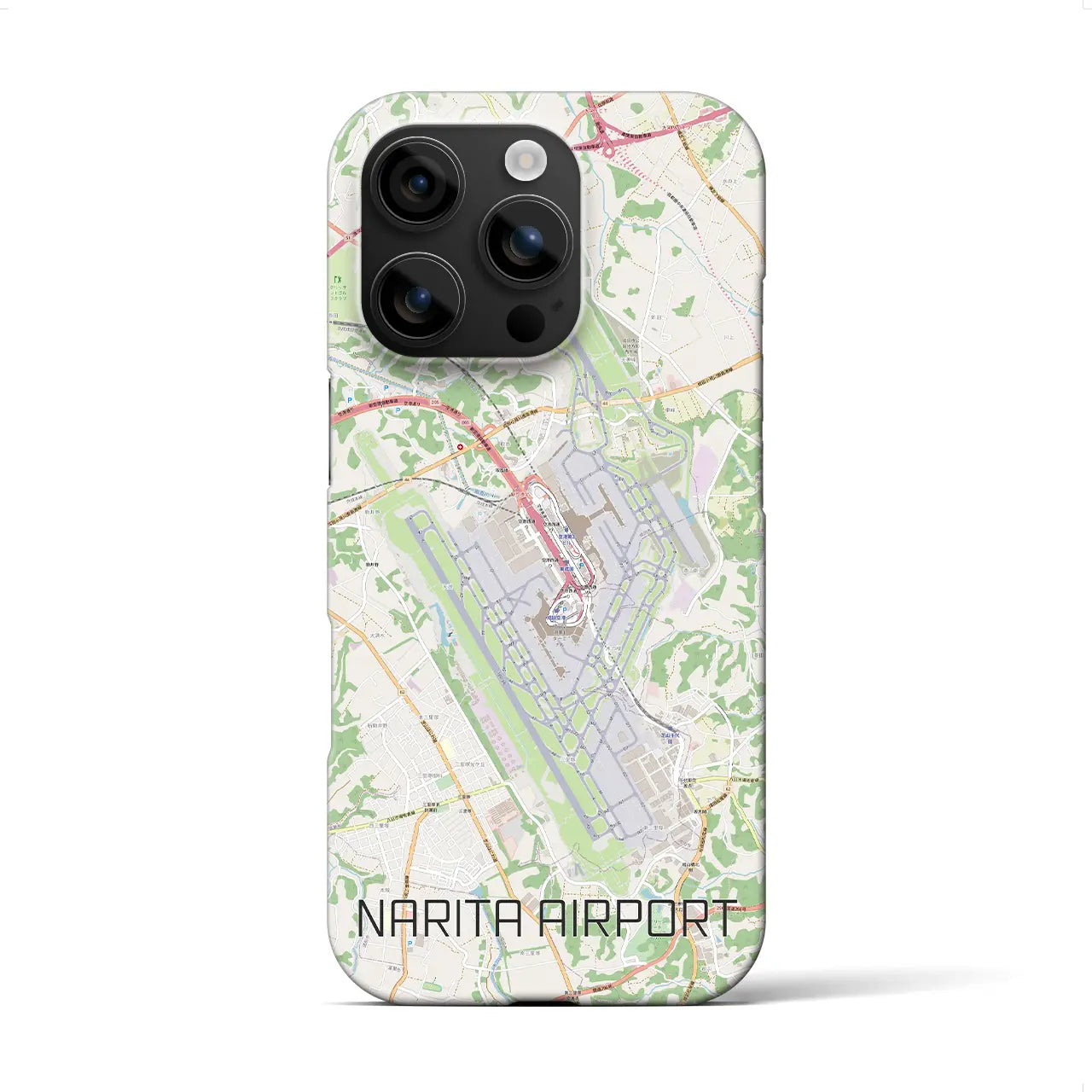 【成田空港(千葉県)】地図柄iPhoneケース(バックカバータイプ)