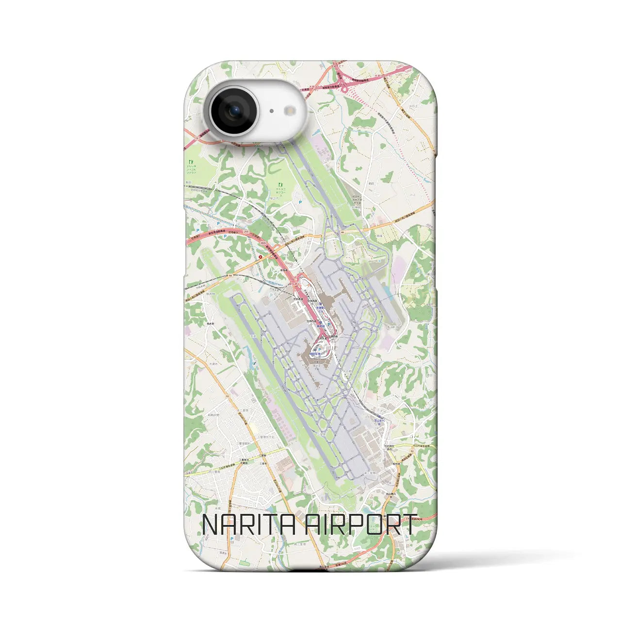 【成田空港(千葉県)】地図柄iPhoneケース(バックカバータイプ)