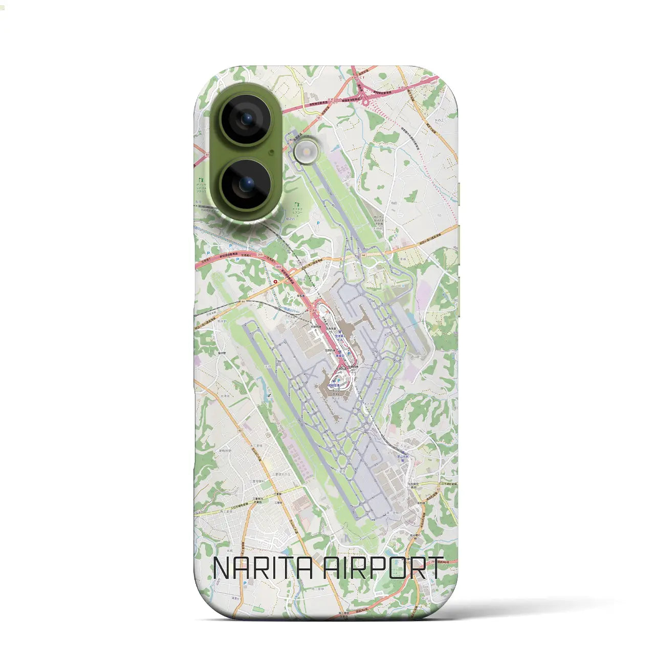 【成田空港(千葉県)】地図柄iPhoneケース(バックカバータイプ)