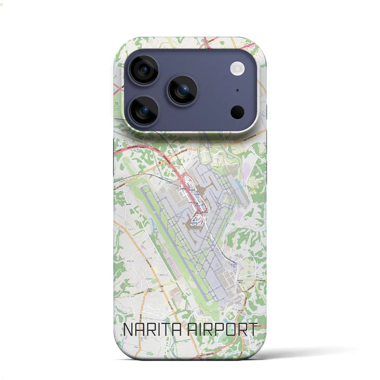 【成田空港(千葉県)】地図柄iPhoneケース(バックカバータイプ)