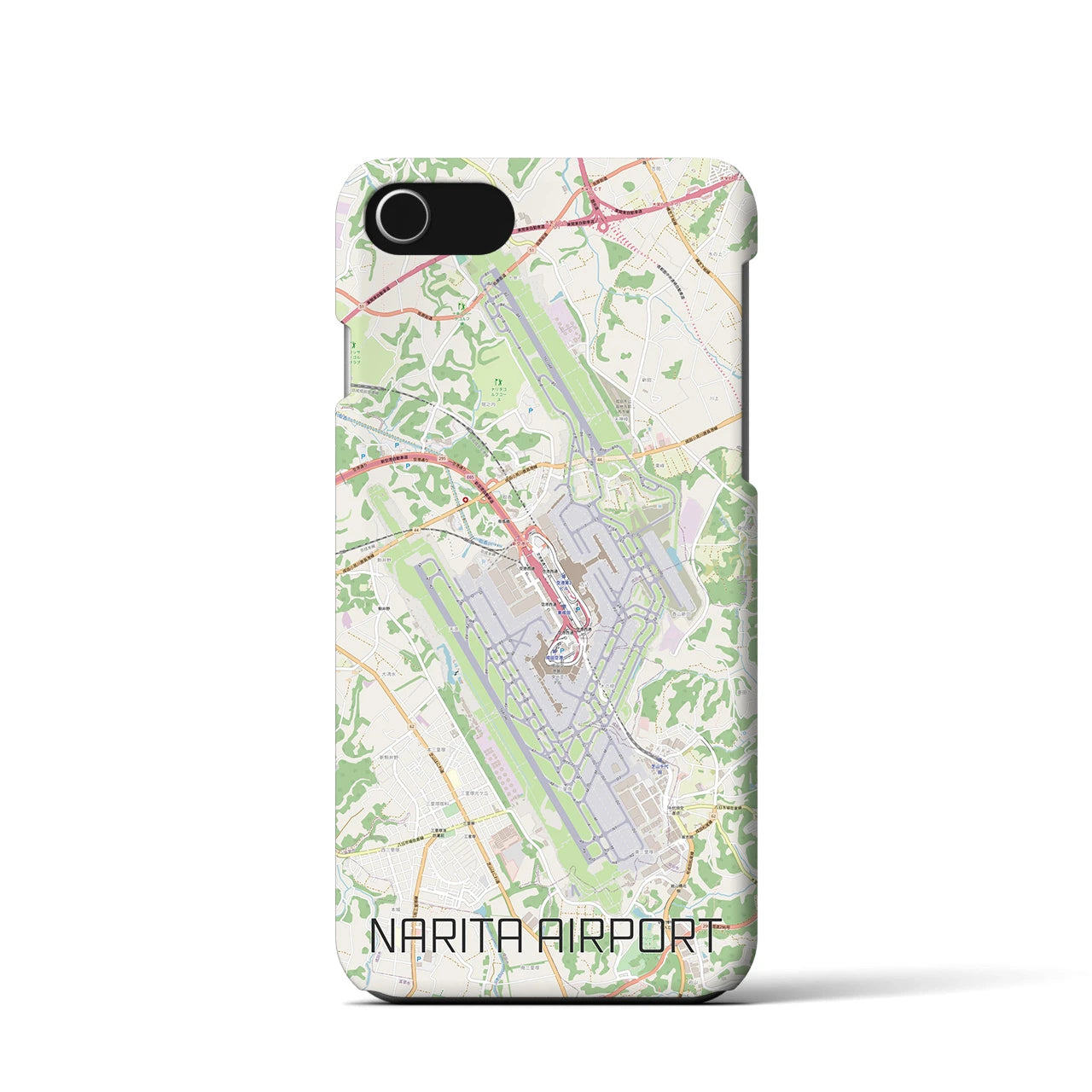 【成田空港(千葉県)】地図柄iPhoneケース(バックカバータイプ)