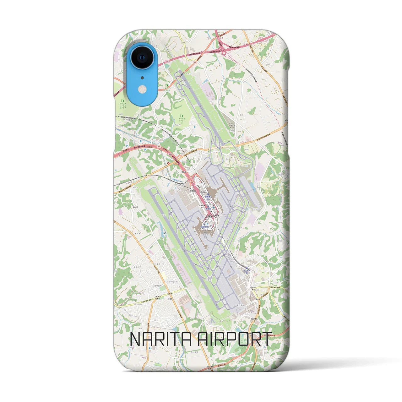 【成田空港(千葉県)】地図柄iPhoneケース(バックカバータイプ)