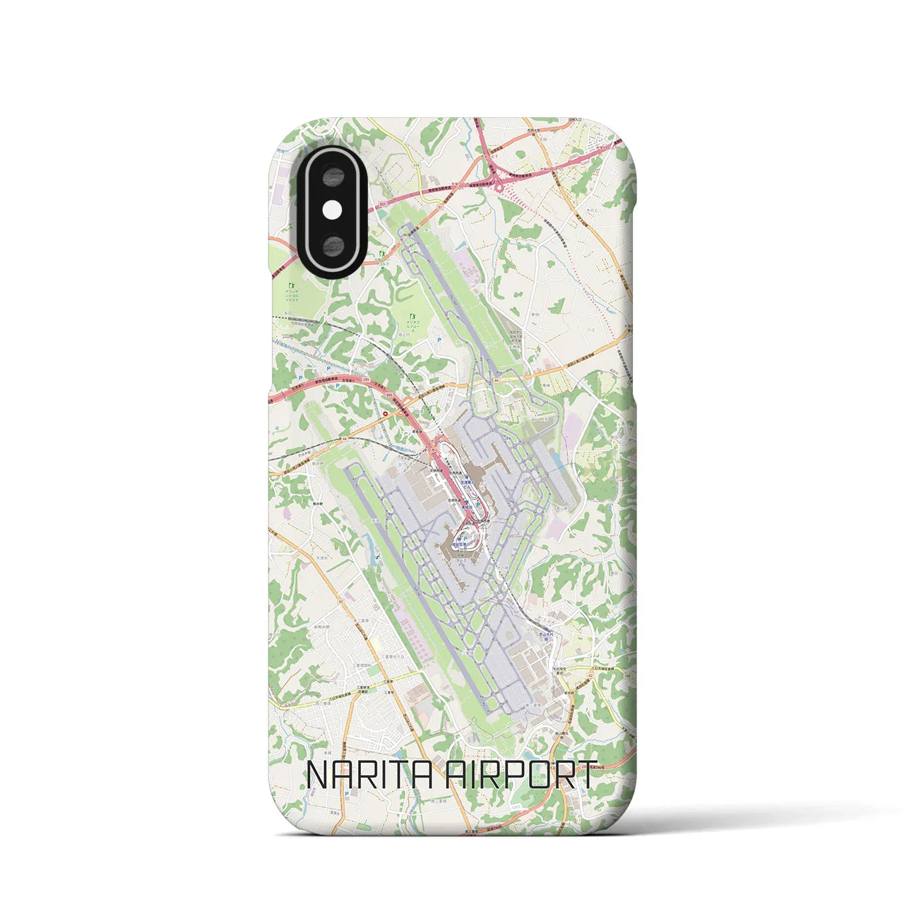 【成田空港(千葉県)】地図柄iPhoneケース(バックカバータイプ)
