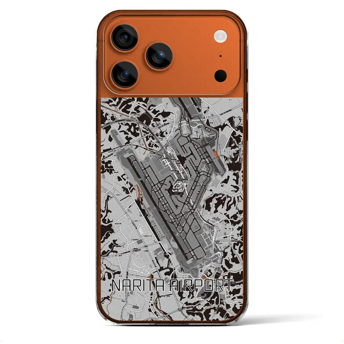 【成田空港(千葉県)】地図柄iPhoneケース(クリアタイプ)